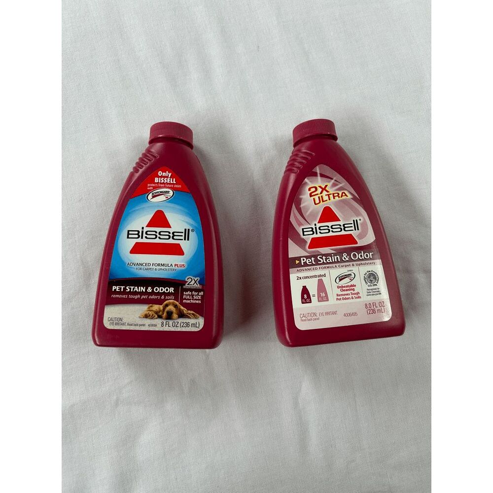 Bissell Lot of Two Pet & Stain 2X Concentrated Carpet Shampoo, 8 OZ Bottles New